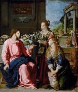 Alessandro Allori Christ with Mary and Martha oil painting